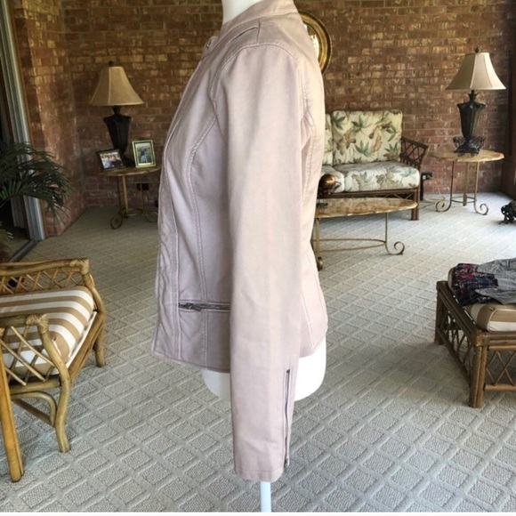 Express Blush Faux Leather Jacket XS - Picture 4 of 9